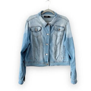 Earl Jeans Light Blue Stretch Jean Jacket Women’s‎ Size XL Lightweight Denim Y2K